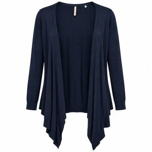 Anthology Quiet Luxury Waterfall Cardigan Women 16/18 Dark Academia Minimalist